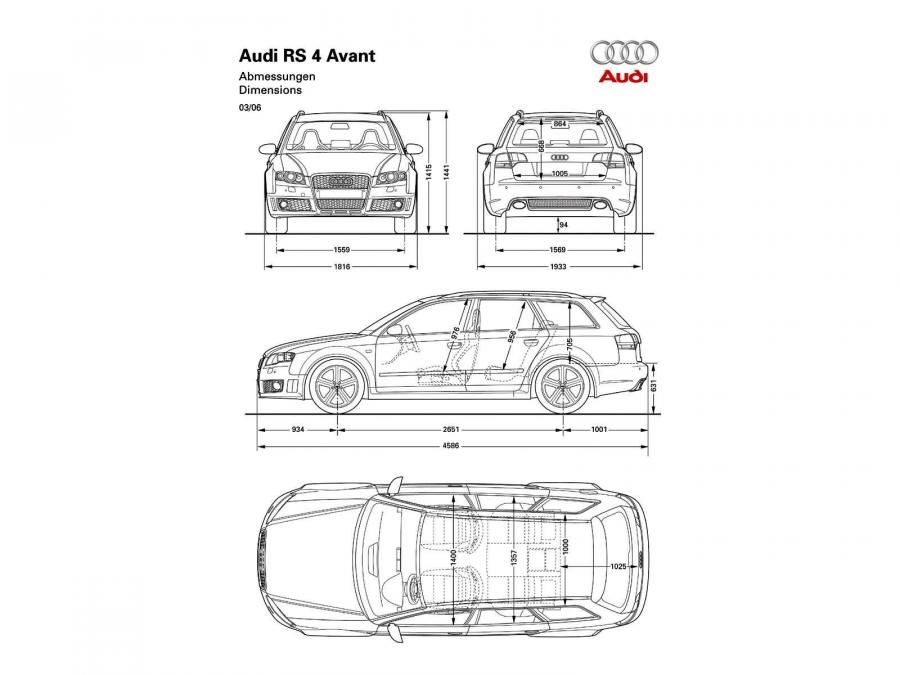 Схема Audi RS4 Avant (B7, 8E) 2006 года  (WW) (фото 34 из 49)